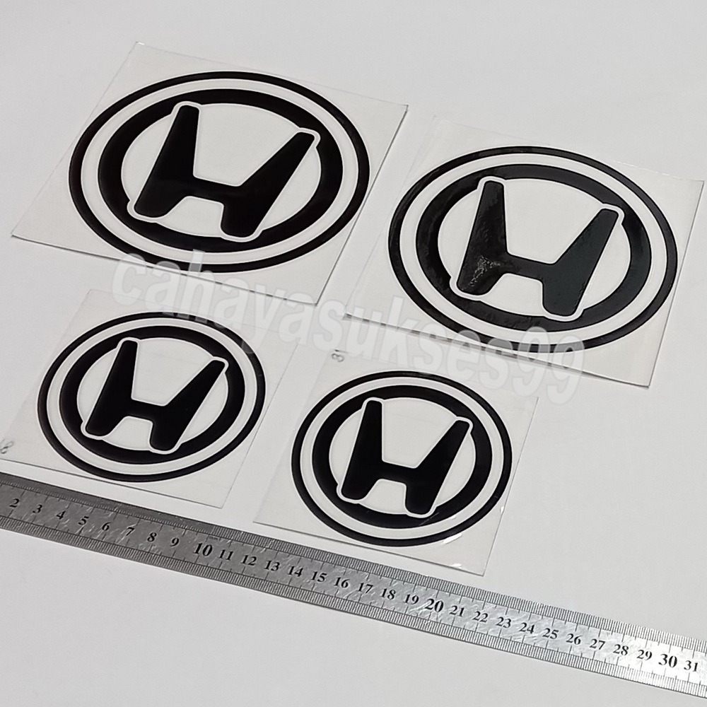 Sticker Logo HONDA Hitam Bulat 15cm dan 10cm Stiker Body Motor
