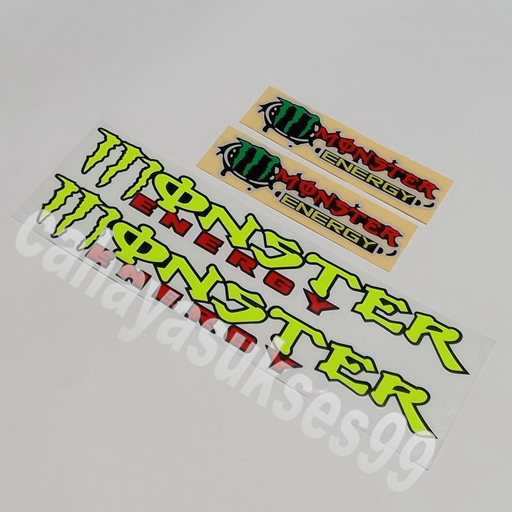 Sticker Monster Energy 30cm Stiker Cutting 15cm Stiker Tangki Motor ...