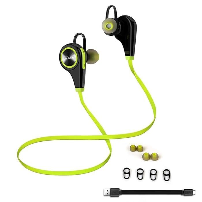 Bluetooth Headphones Q9 Klason Hands free Calling Earbuds Wireless Bluetooth 4.1 Stereo Sport Headset Earphone Green
