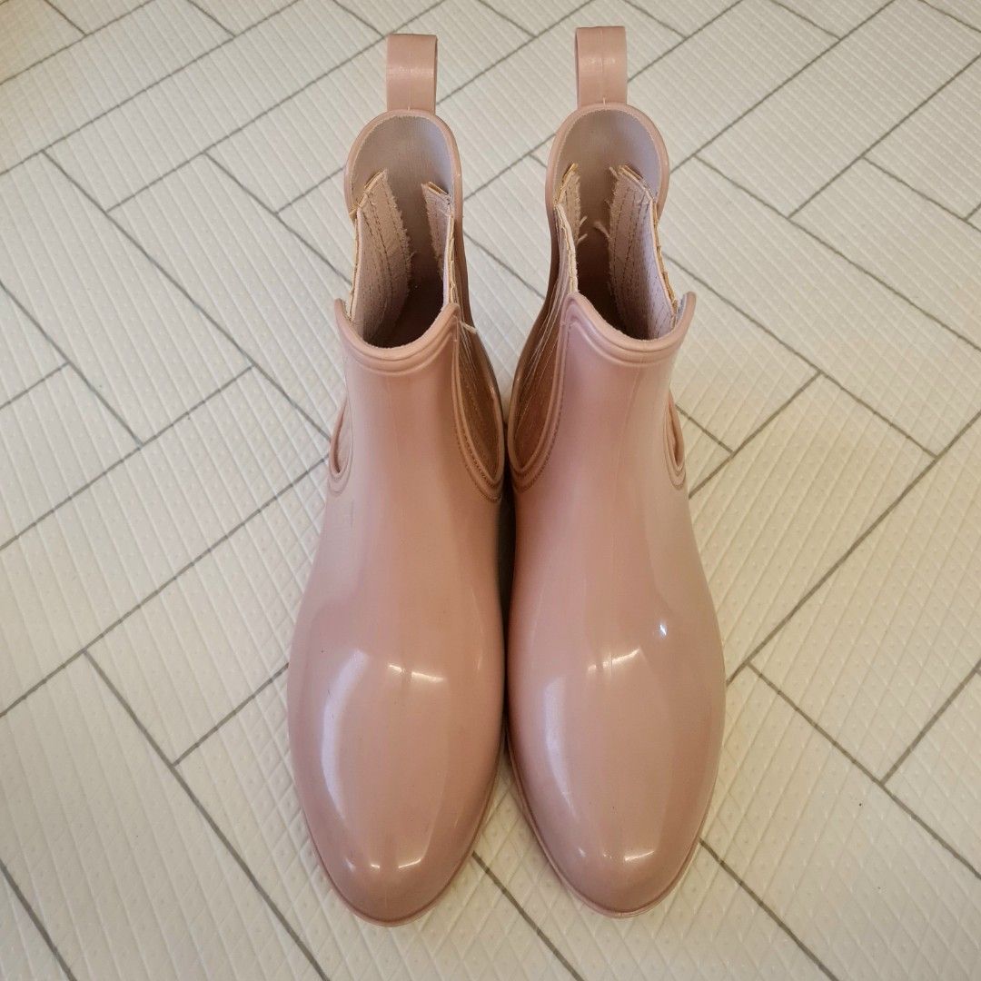Super Cute Pink Adult Women Ankle Rain Boots Size 39