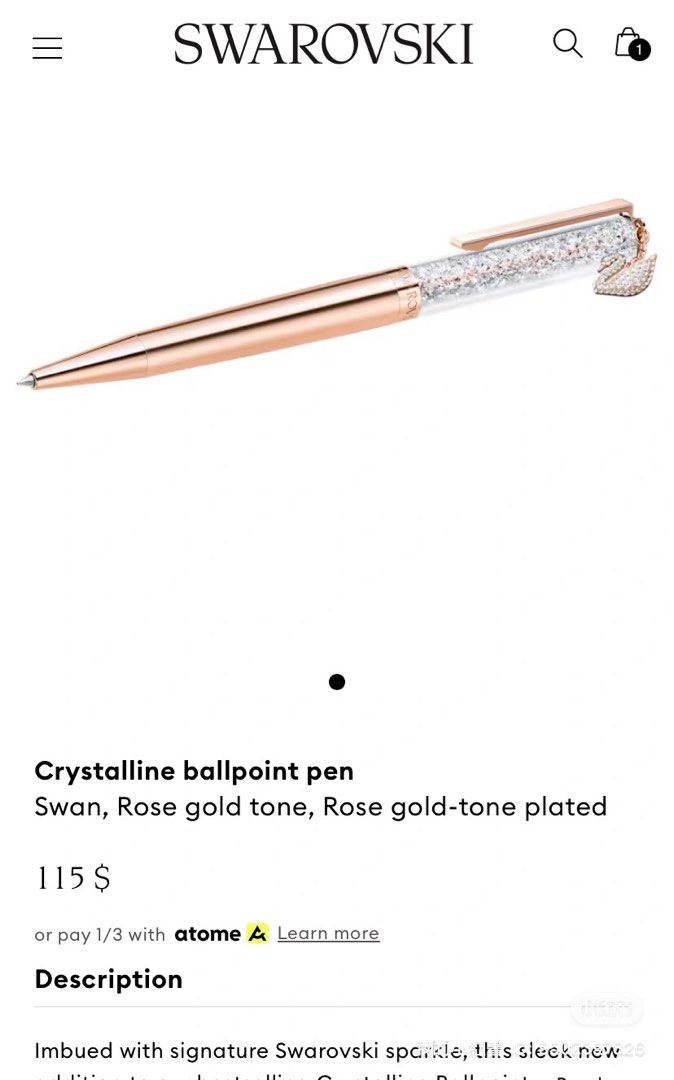 Leopardo Blossomed Swarovski Crystallized Long Ball Pen main image 0