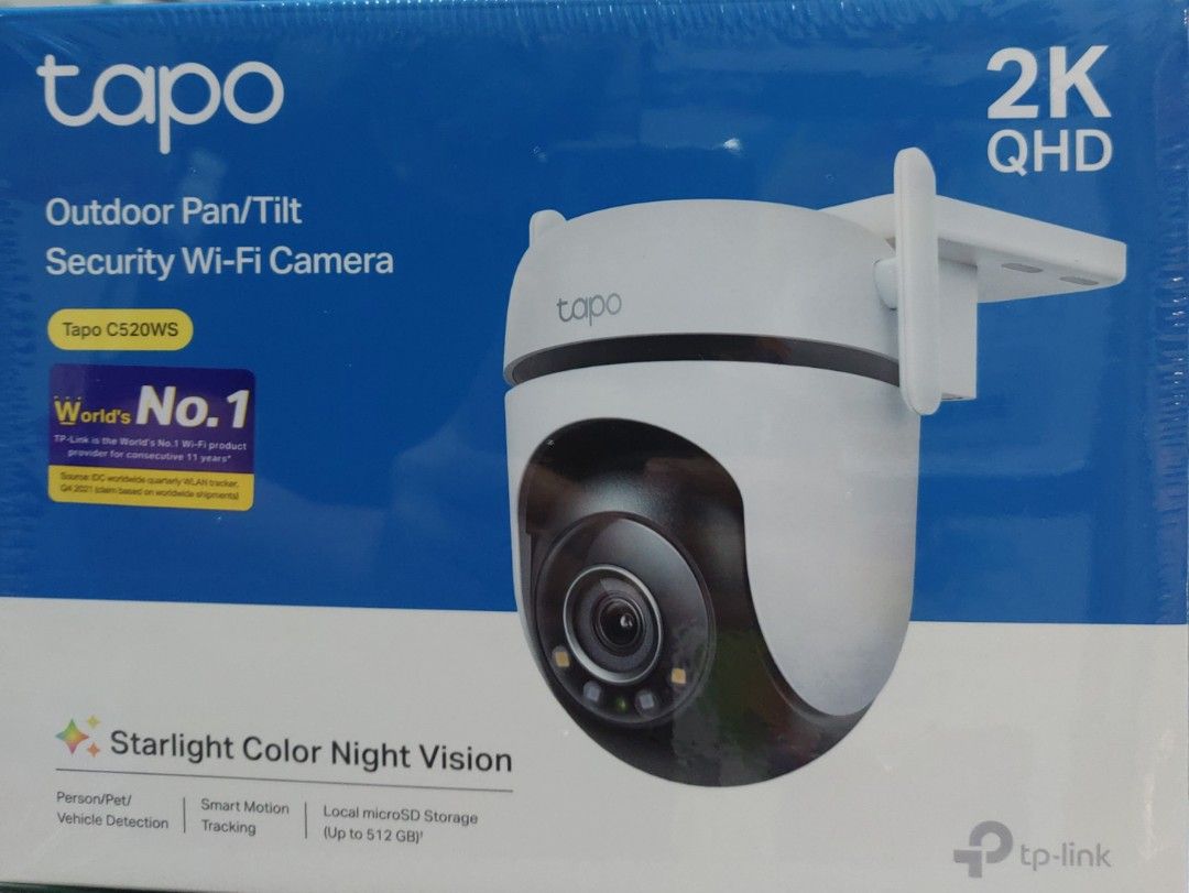 Tapo C520W (Category: Security Systems & CCTV Cameras) located in Rizal. Submitted by Technobyte (Listing ID 1258744771, Image 1). Description: Outdoor Pan/ Tilt Security Wi Fi Camera Starlight Color Night Vision Person/ Pet/ Vehicle Detection Smart Motion Tracking Micro SD Storage up to 512gb.