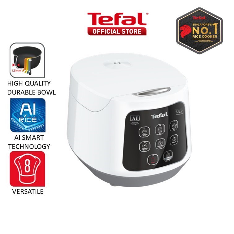 Tefal Easy Compact Fuzzy Logic Rice Cooker 1L RK7301, TV & Home