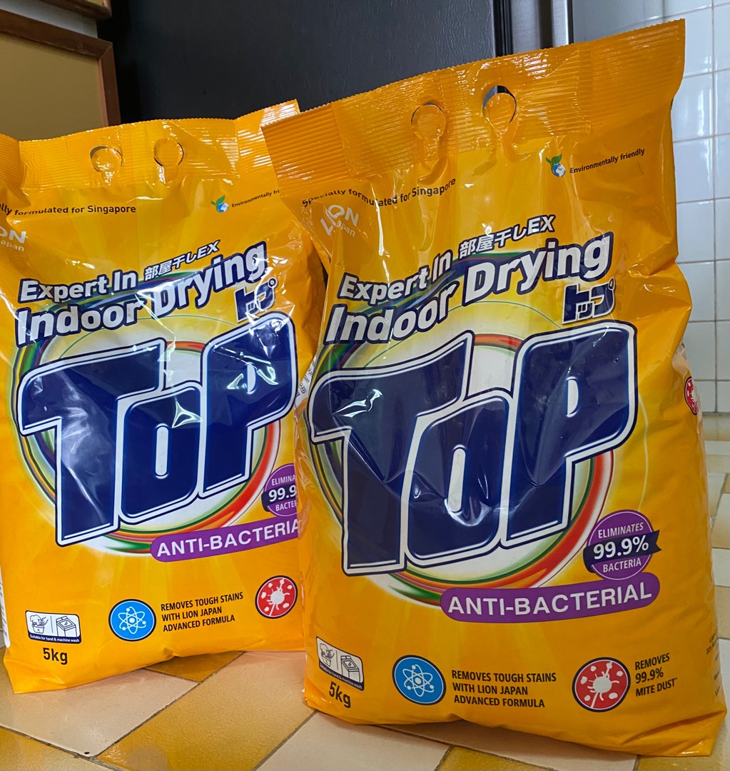 Top Detergent Powder, AntiBacterial, 5.0kg, Furniture & Home Living
