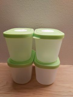 Tupperware 4 pc Small 110 ml Fridge n Take Away Containers Cubix