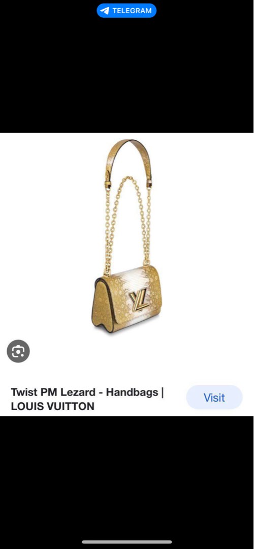 Twist lizard handbag Louis Vuitton Silver in Lizard - 35224294