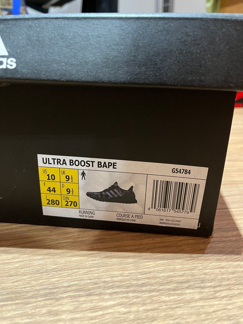 Adidas Ultra Boost Bape Black