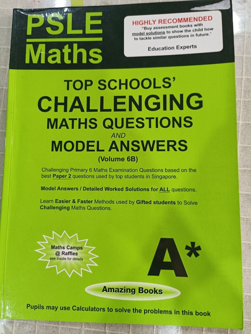 Upper primary maths top schools challenging maths questions raffles