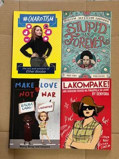 Set of 4 Books  (#Charotism,  Stupid is Forever, Make Love Not War, Lakompake!)