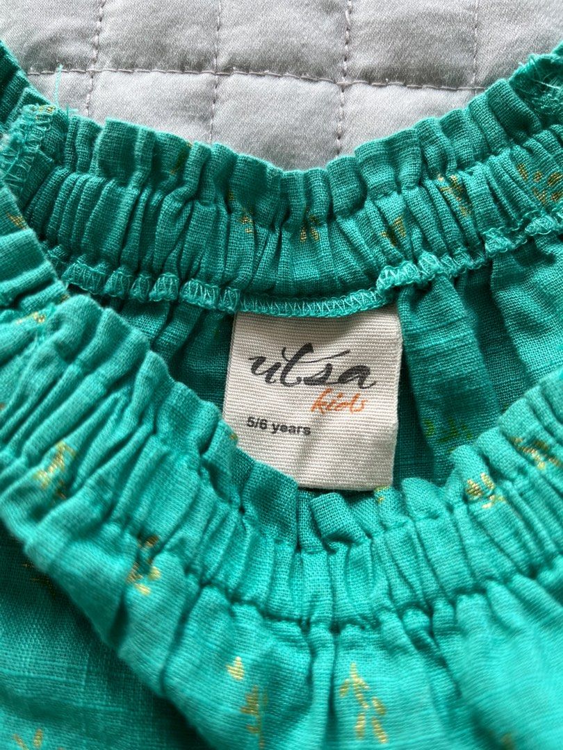 Utsa girl pants and top green indian ethnic wear Babies Kids