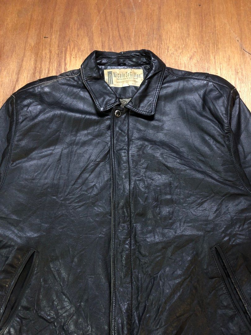 Vintage Nicole St Gilles Leather Jacket, Men's Fashion, Coats