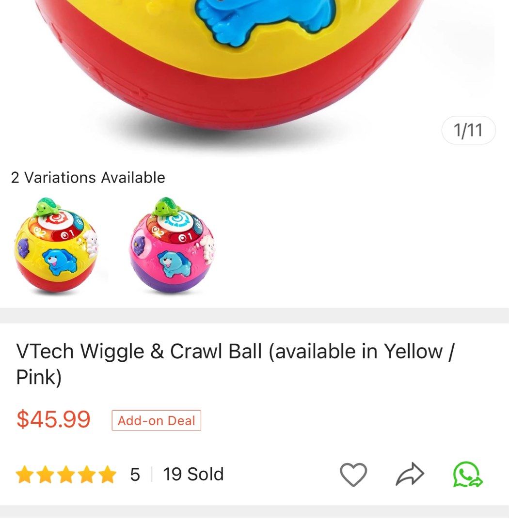 Vtech wiggle and shop crawl ball