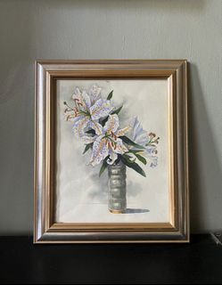 Watercolor Flower Vase Painting