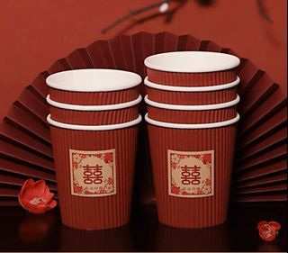 Packet Size: 1000pcs One Box Brown Disposable Rippled Paper Cups