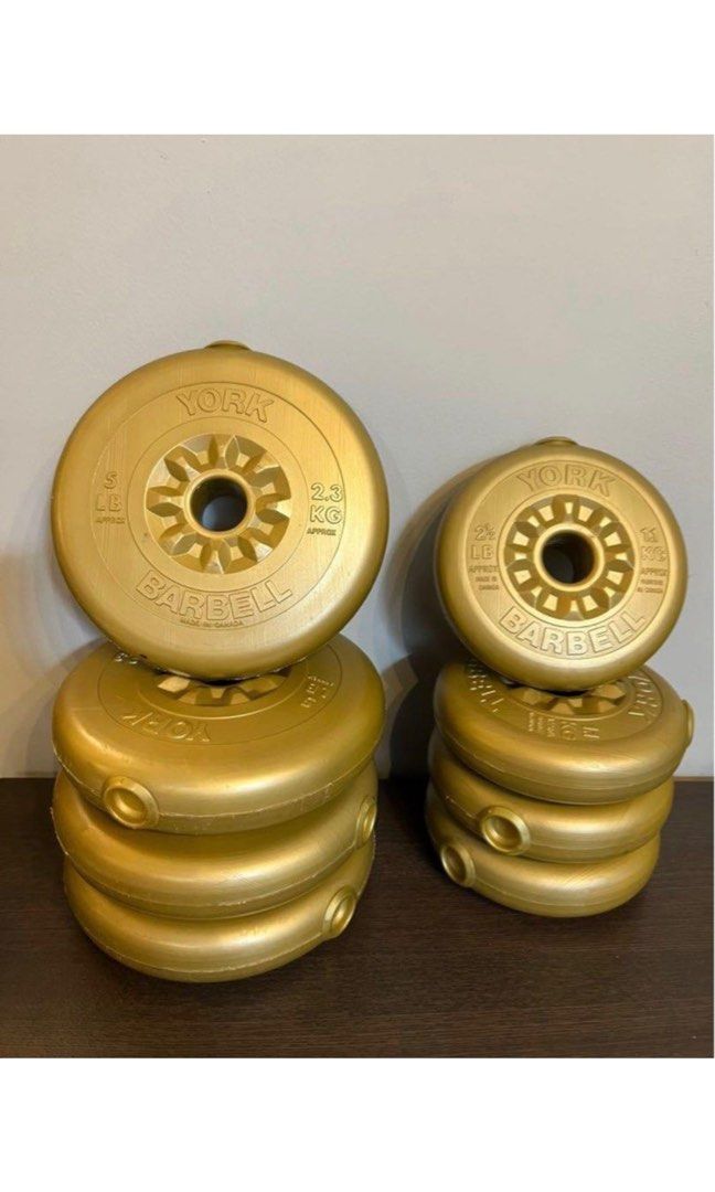 York gold best sale vinyl weight plates