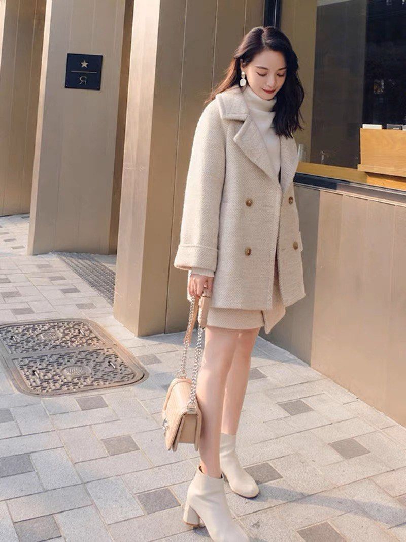 Winter coat and skirt set