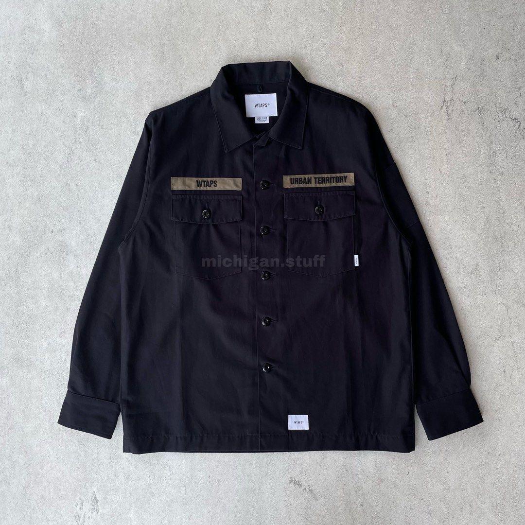 WTAPS BUDS / LS SHIRT / COTTON.TWILL 2021, Fesyen Pria, Pakaian