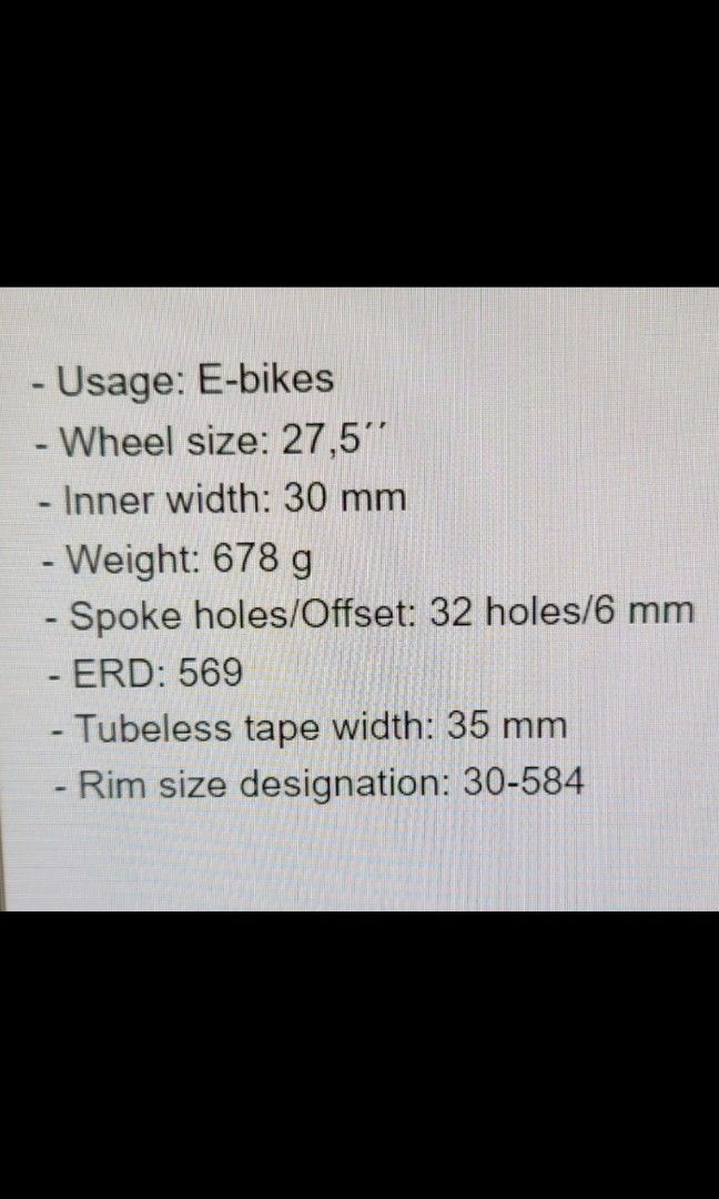 Wtb rim sale width chart