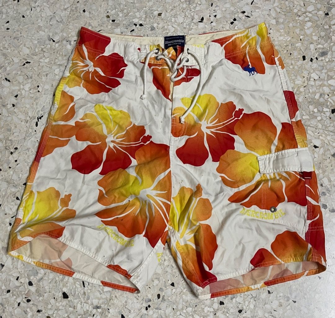 WTS Abercrombie surfing shorts boardshorts floral pants men 5