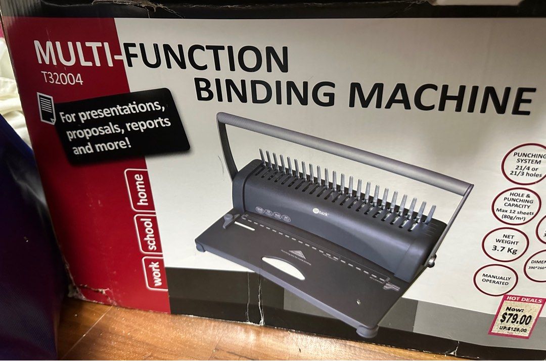 wts multipurpose binding machine T32004 bnib, Computers & Tech, Office