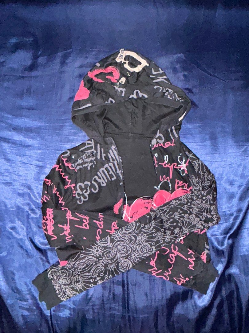 Y2K DESIGUAL REVERSIBLE CROPPED JACKET