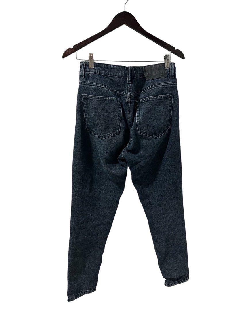 Zara High Waist Jeans - Donker Blauw main image 1