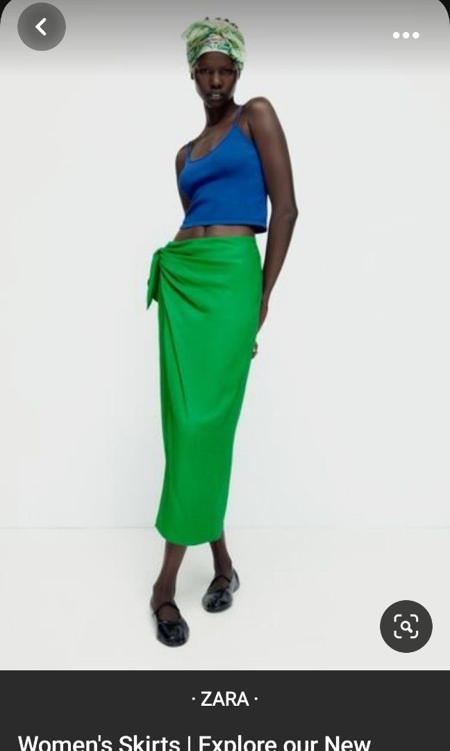 Knotted wrap top skirt zara