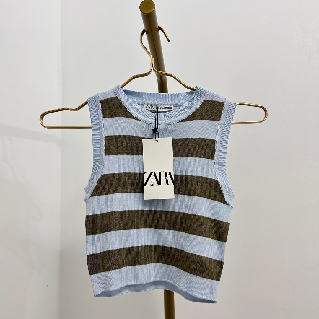 zara rib knit, Women's Fashion, Tops, Sleeveless on Carousell