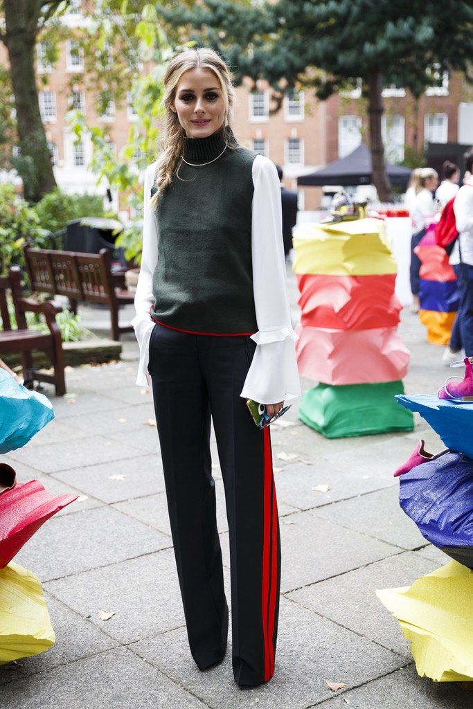 Zara black pants with red stripe outlet