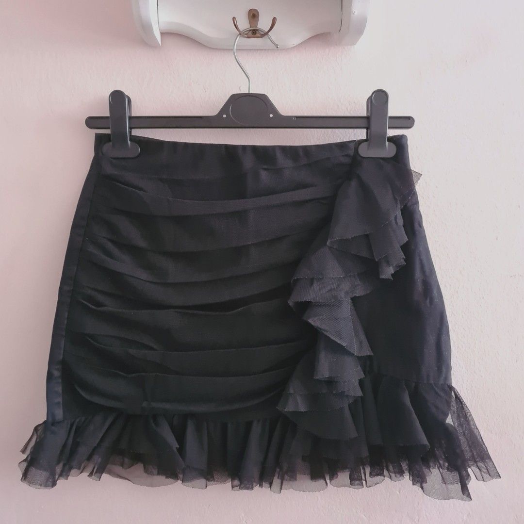 Tulle mini skirt best sale zara
