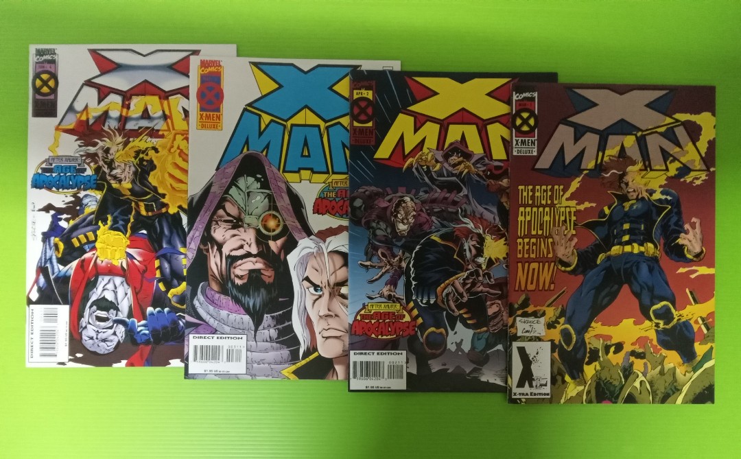 1st app Xman ! X-Man - 1,2,3,4 ( Steve Skroce - Cover Art ) Marvel ...