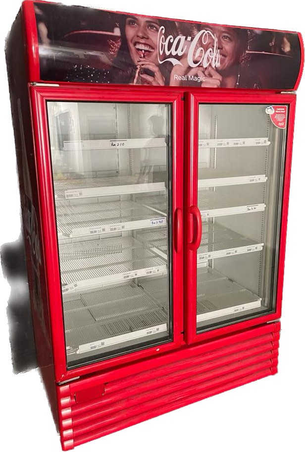 2 Door Commercial Fridge Freezer Chiller Soft Drinks Refrigerator, TV