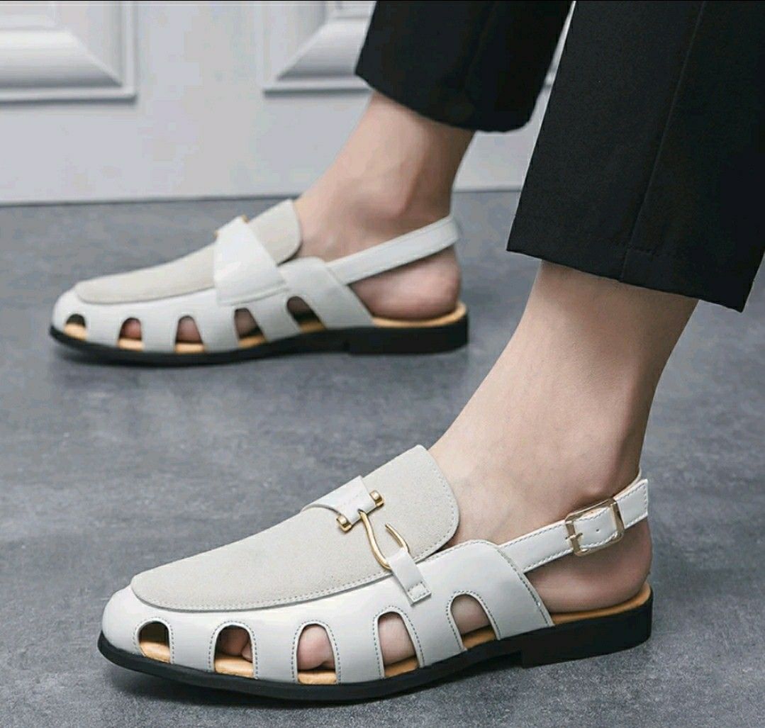 White color shop sandals for mens