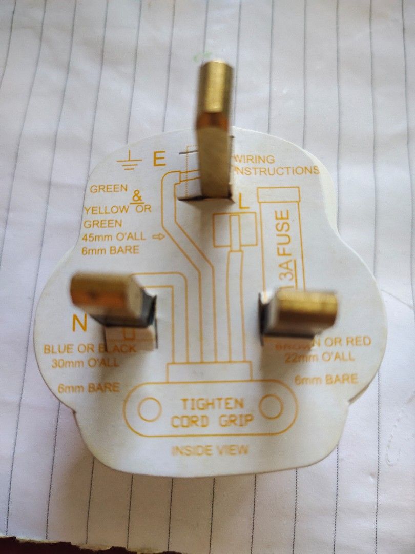 3 Pin plug (13 Amp) - unbreakable, Computers & Tech, Parts ...