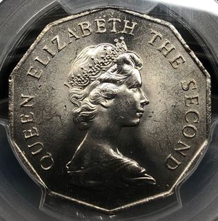 3A香港伍圓 1978年  [PCGS MS64] 【全新未使用/幣膽--靚品/原廠車輪轉光】【英女王伊利沙伯二世】563A79 香港舊版錢幣・硬幣  $650