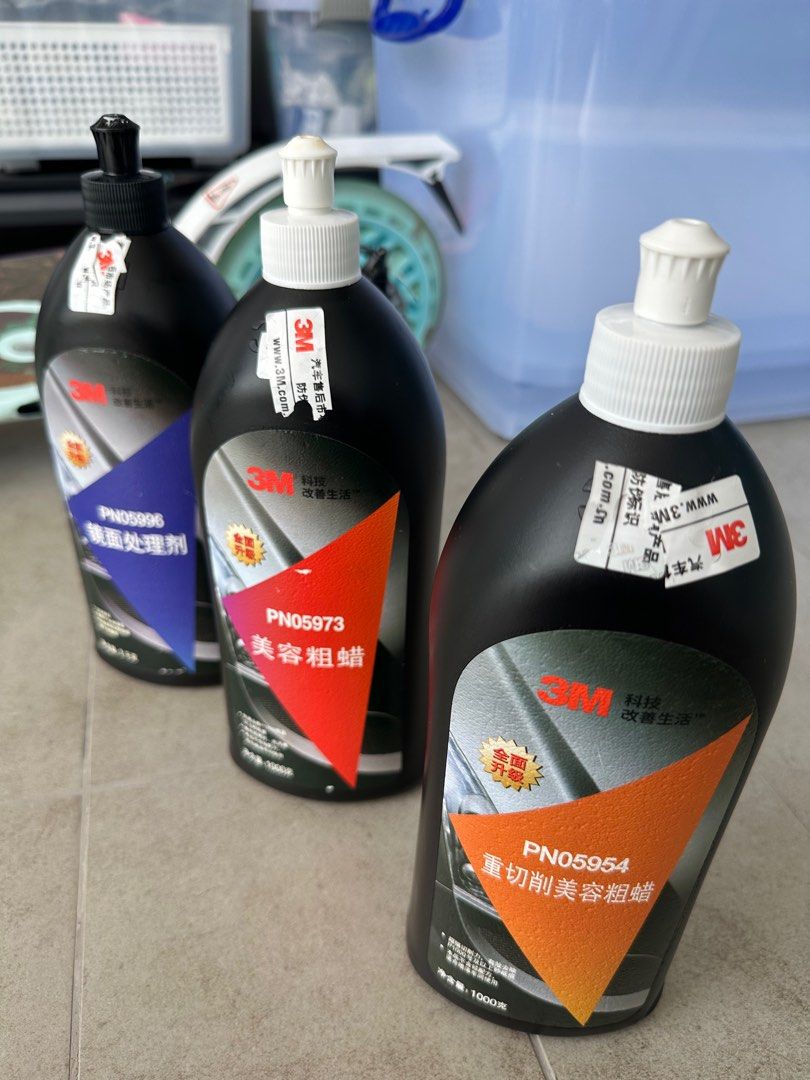 3M wax and compound set, Car Accessories, Accessories on Carousell