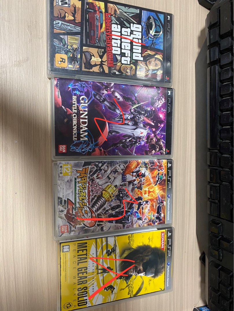 4隻psp遊戲光碟, 電子遊戲, 電子遊戲, PlayStation - Carousell