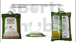 5kg Lal Qilla Supreme Sella Parboiled Meza Basmati Rice white long grain