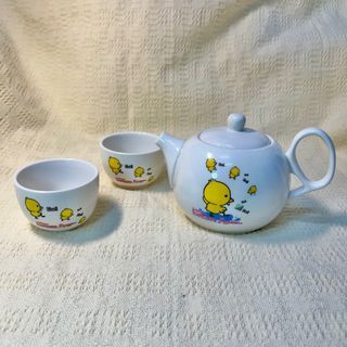 《全新》茶杯組 一壺二杯 黃色小鴨 茶杯壺組 泡茶杯組 咖啡杯組 品茗杯 茶具組