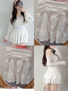 🦋全新韓國貨🇰🇷大割價 ‼️ y2k 必入白短裙 🦋性感 x可愛 🫰🏻🦋💜64207450077315110