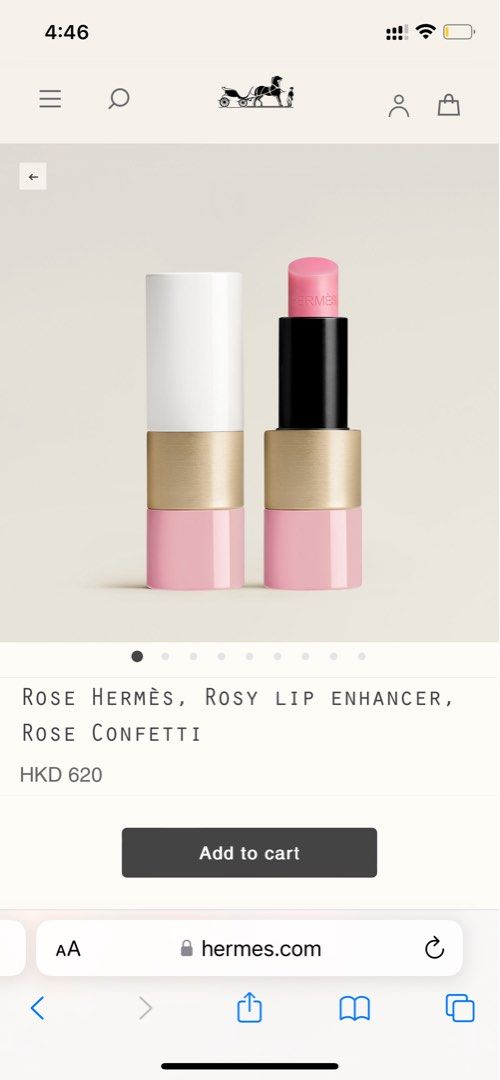 Hermes Rosy Lip Shine Enhancer, 27 Rose Confetti
