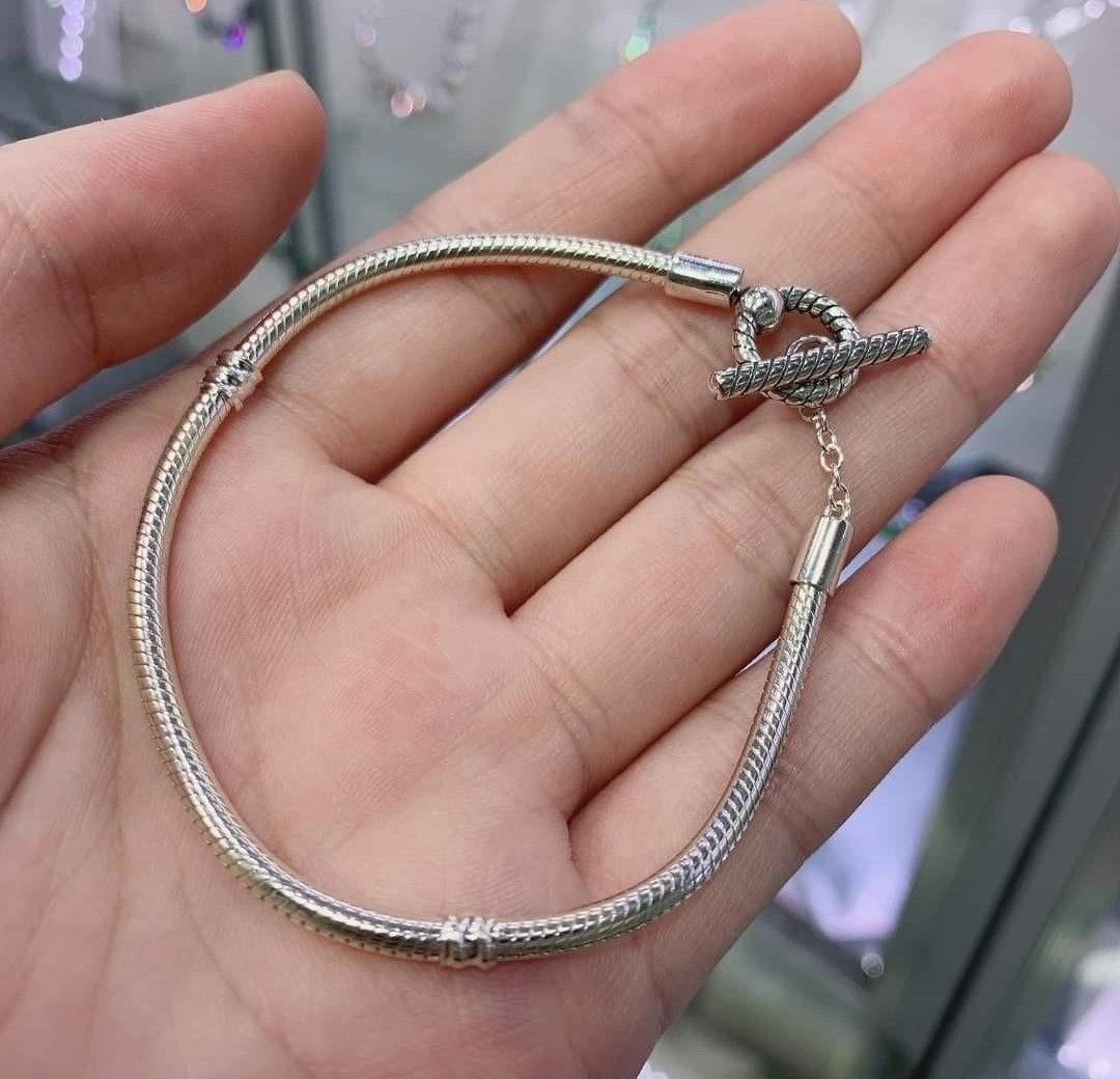 SALE PANDORA T BAR CLASP SNAKECHAIN BRACELET