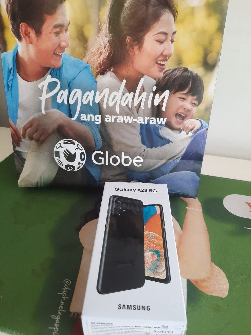 A23 5G (Category: Samsung) located in Manila. Submitted by nyeragiti (Listing ID 1258894601, Image 1). Description: brandnew. samsung a23 5G. black color. globe sim..