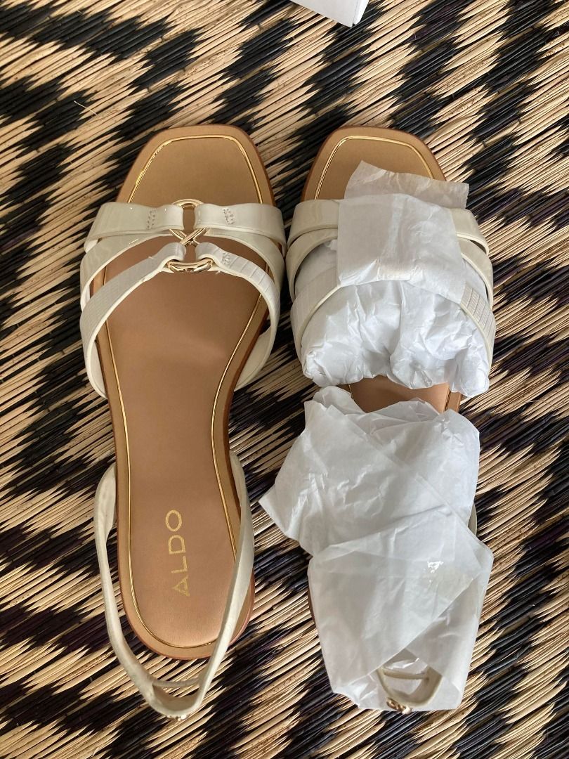 White aldo sandals sales