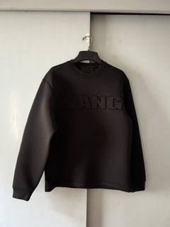 ALEXANDER WANG H&M BLACK LONG SLEEVED NEOPRENE LIKE SWEATER