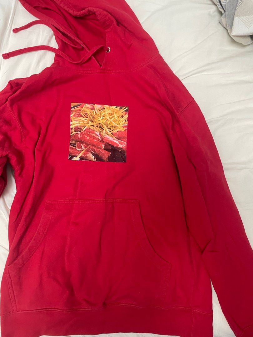 anti social social club assc hoodie red Men s Fashion Tops