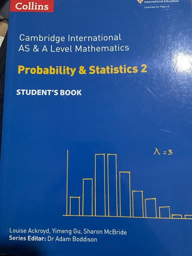 As a levels cambridge probability and statistics 2 students book