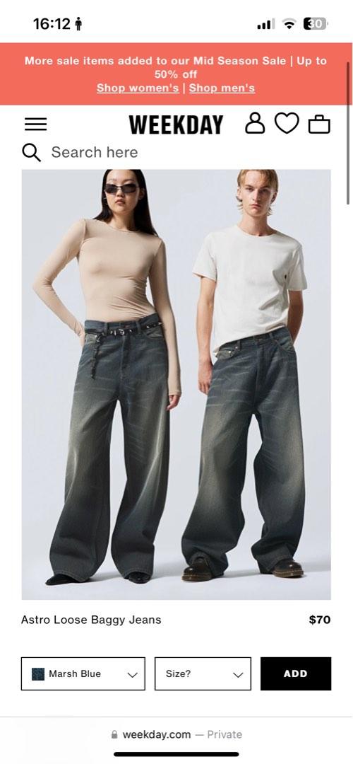 Astro Baggy Jeans, Women's Fashion, Bottoms, Jeans & Leggings on Carousell