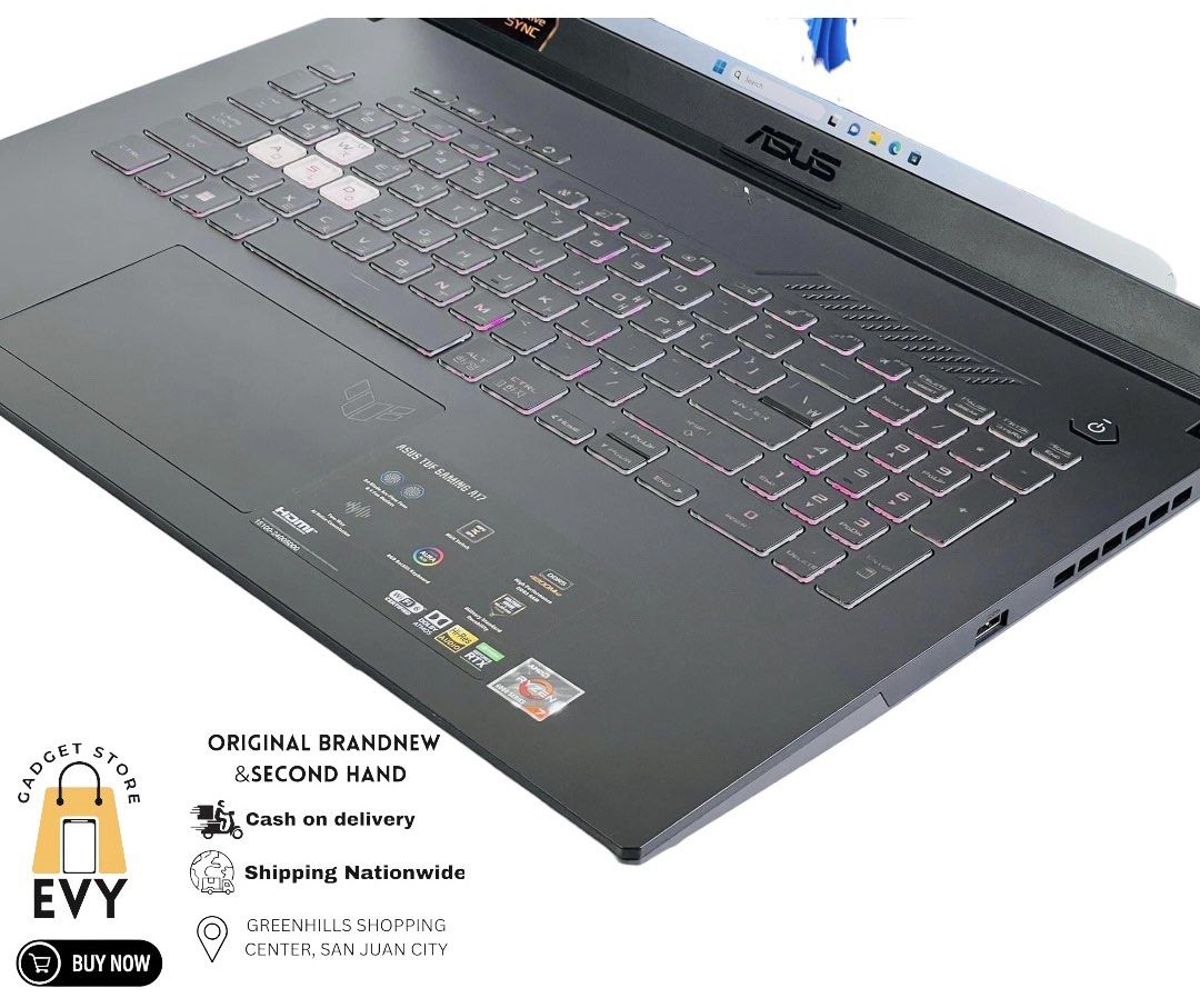 ASUS TUF Gaming A17 FA707RE_FA707RE RYZEN 7 6800 16GB 512GB SSD RTX ...