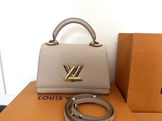 Twist One Handle PM Taurillon Leather in Beige - Handbags M57214